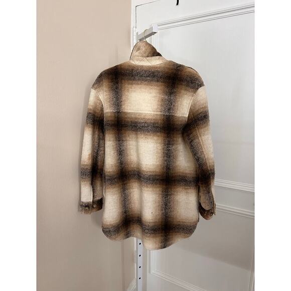 Aritzia Wilfred Free The Ganna Shirt Jacket Brown Tan size Small - Picture 6 of 7